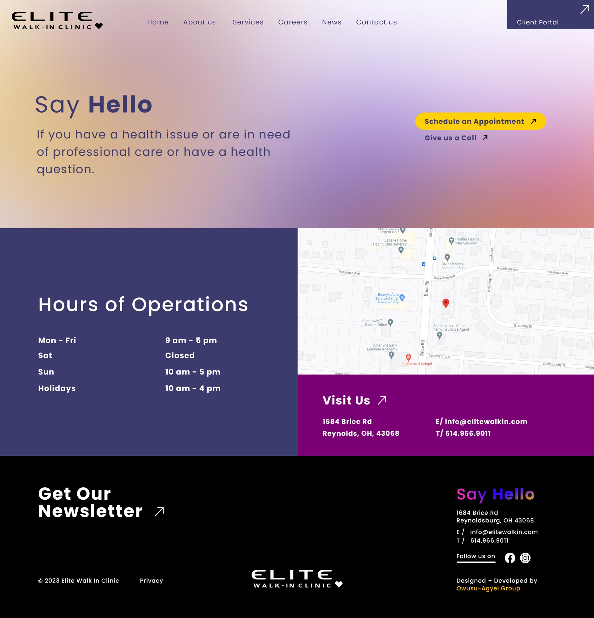 website UI/UX design